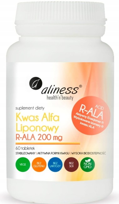 Przejdź do produktu Kwas Alfa Liponowy 200mg Aliness