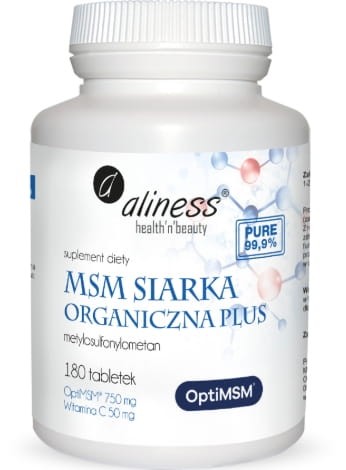 Przejdź do produktu MSM Siarka Organ. 750mg Aliness