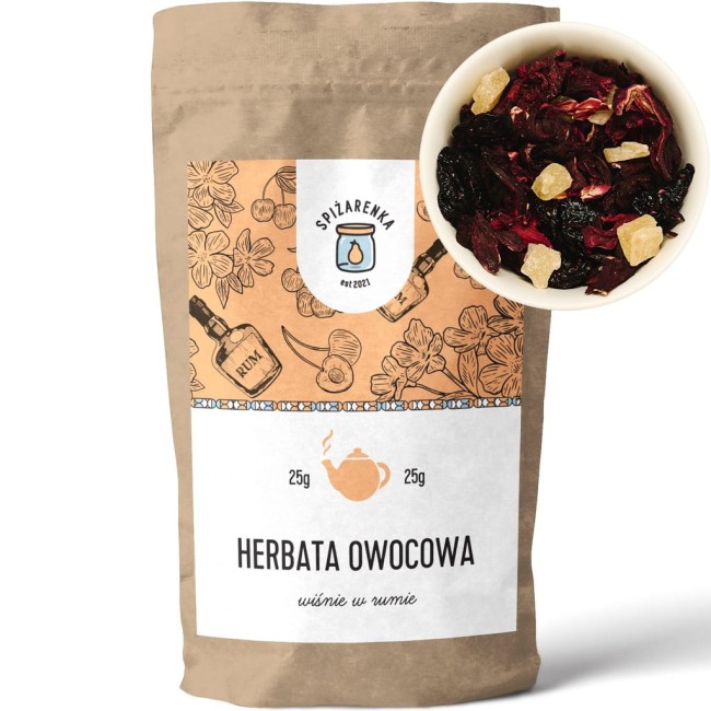 Przejdź do produktu HERBATA OWOCOWA Wiśnie w rumie 25g