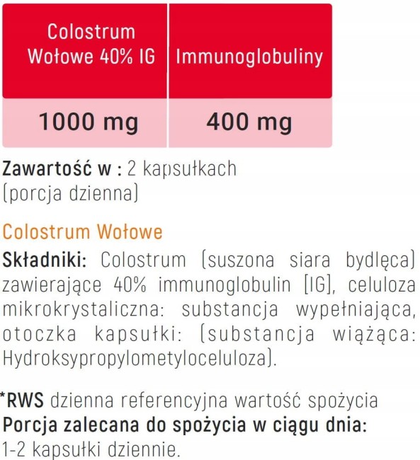 Przejdź do produktu Colostrum Wołowe Aliness