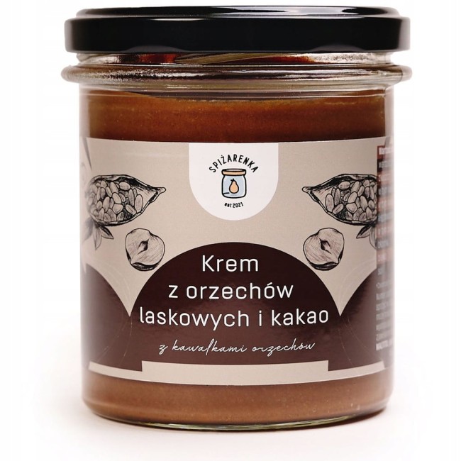 Przejdź do produktu Krem z orzechów laskowych i kakao 300g