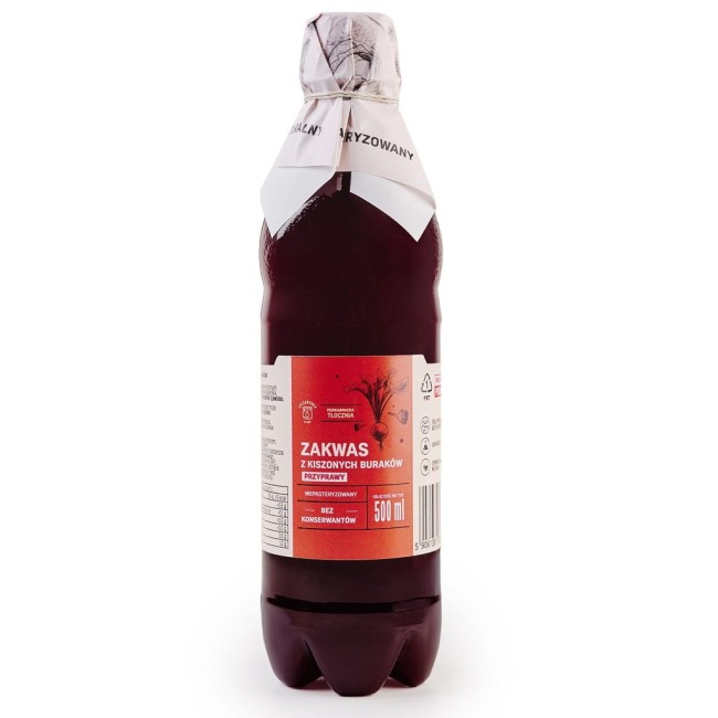 Przejdź do produktu Zakwas / sok z kiszonych buraków z przyprawami 500ml