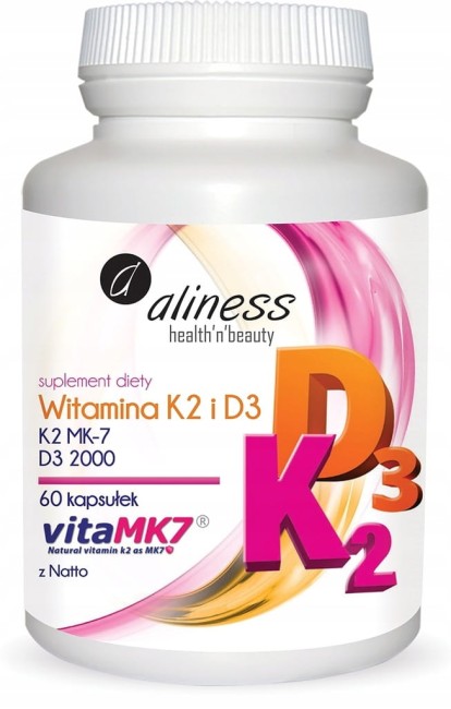 Przejdź do produktu Witamina K2 MK-7+D3 Aliness