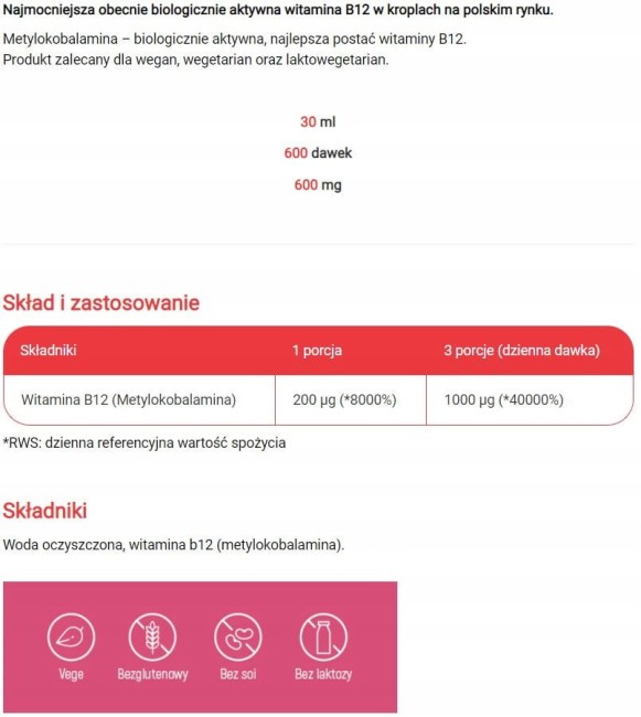 Przejdź do produktu Witamina B12 Avitale
