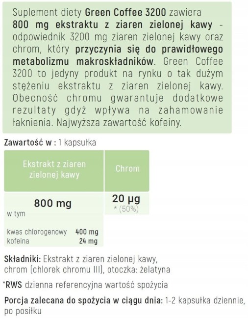 Przejdź do produktu Green Coffee 3200 Aliness