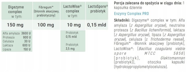 Przejdź do produktu Enzyme complex PRO 90 Tab Enzymy Aliness