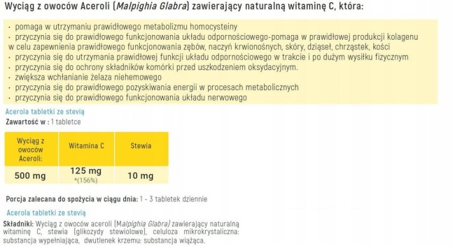 Przejdź do produktu Acerola ze stewią do ssania Aliness