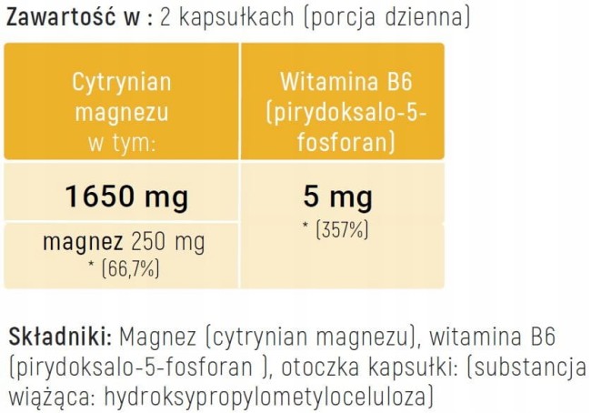 Przejdź do produktu Cytrynian Magnezu 100mg Aliness