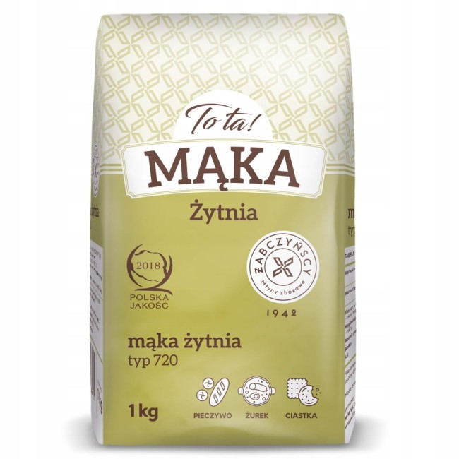 Przejdź do produktu Mąka żytnia TYP 720 1 kg