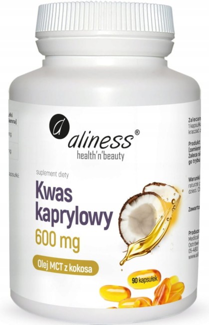 Przejdź do produktu Kwas Kaprylowy 600mg Aliness