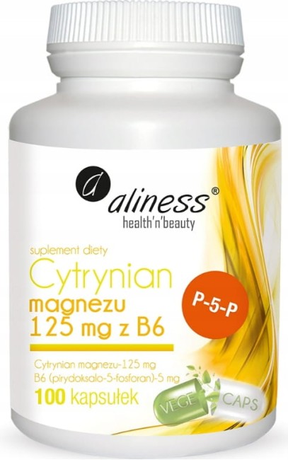 Przejdź do produktu Cytrynian Mag. + B6 125mg Aliness