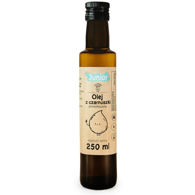 Przejdź do produktu Olej z CZARNUSZKI JUNIOR zimnotłoczony 250ml