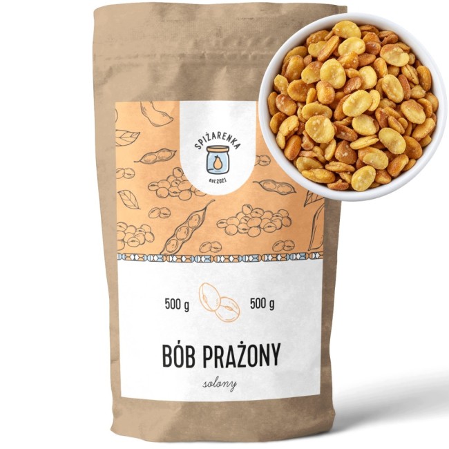 Przejdź do produktu BÓB PRAŻONY solony 500g 